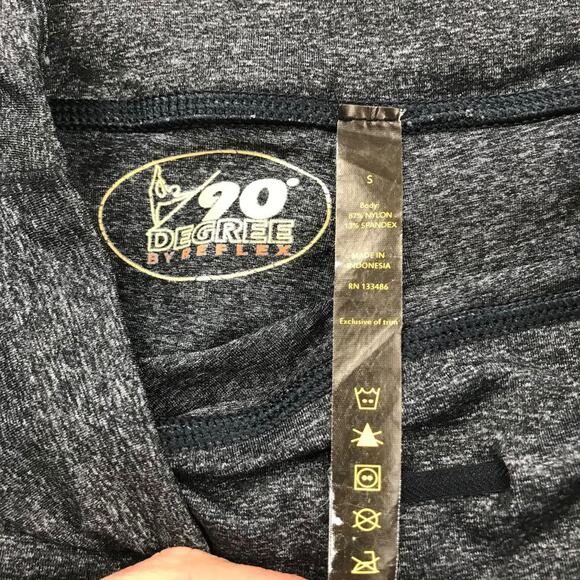 90 Degree by Reflex Leggings Gray Full Length Yoga Womens Sz Sm Hidden Pocket - Picture 7 of 8